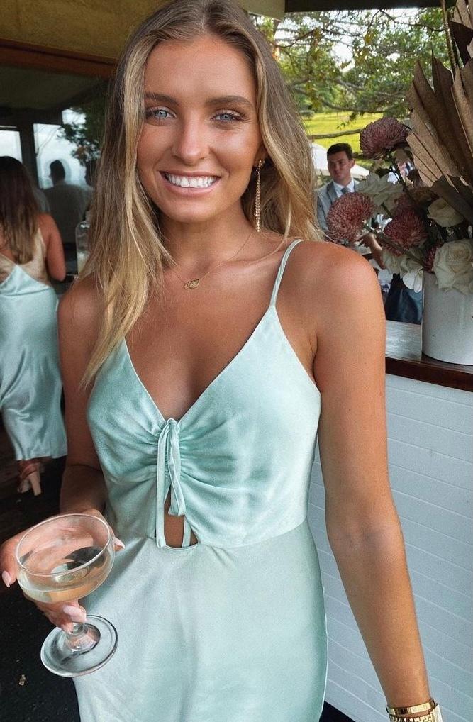 Shona Joy Wright Ruched Bias Slip Dress (size 12) for rent on The Volte - main image