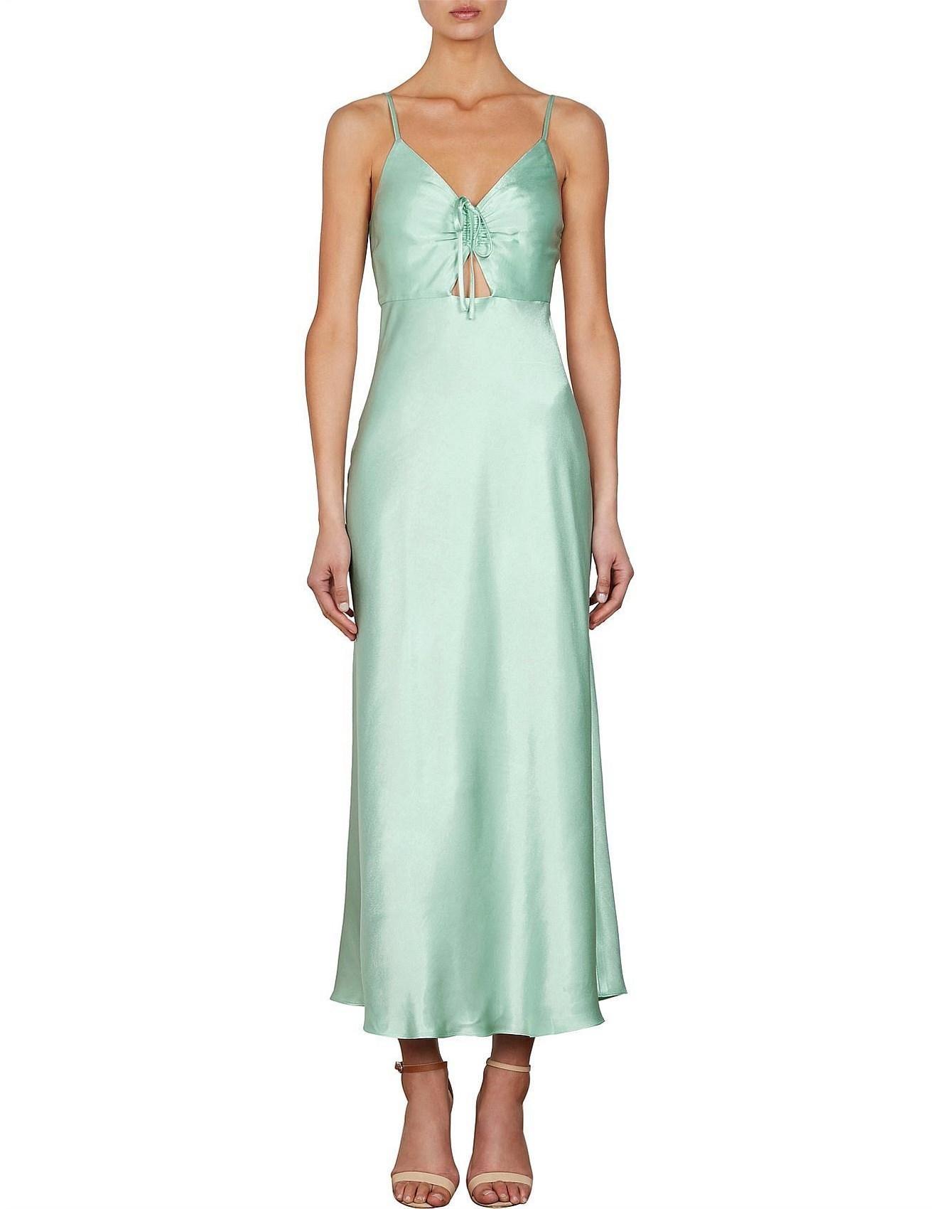 Shona Joy Wright Ruched Bias Slip Dress (size 12) - Image 1