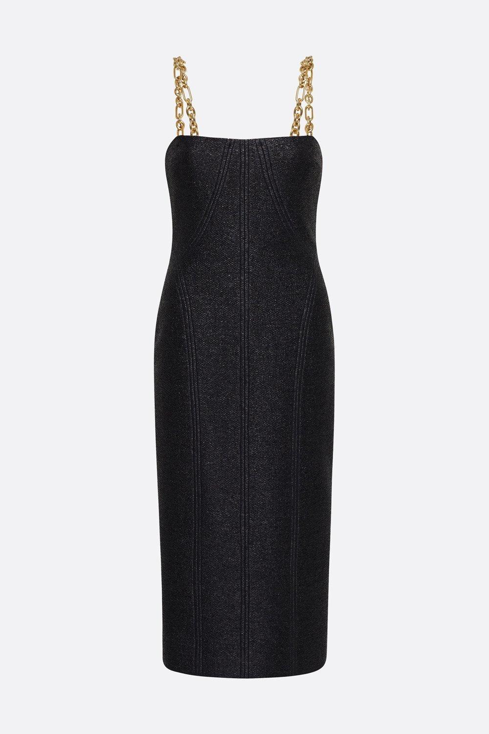 Manning Cartell  Neo Classic Midi Dress W/ Chain Black Size 8 - Image 4