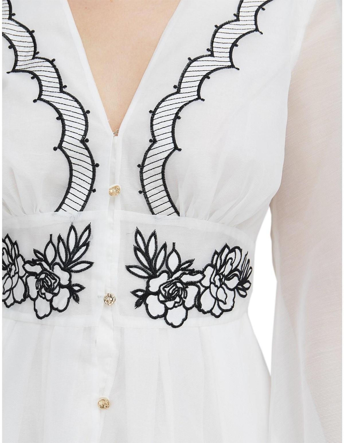 Keepsake Delta Long Sleeve Mini Dress - Porcelain size 6 (XS) - Image 5
