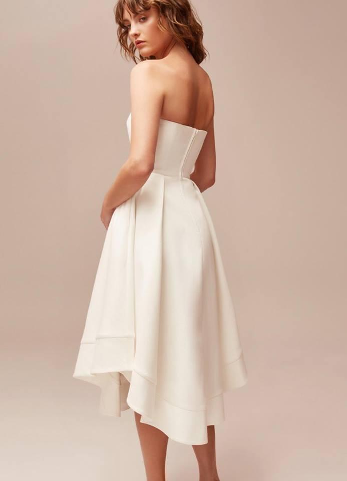 C/MEO Collective Making Waves Dress Ivory Size 6 for rent on The Volte - main image