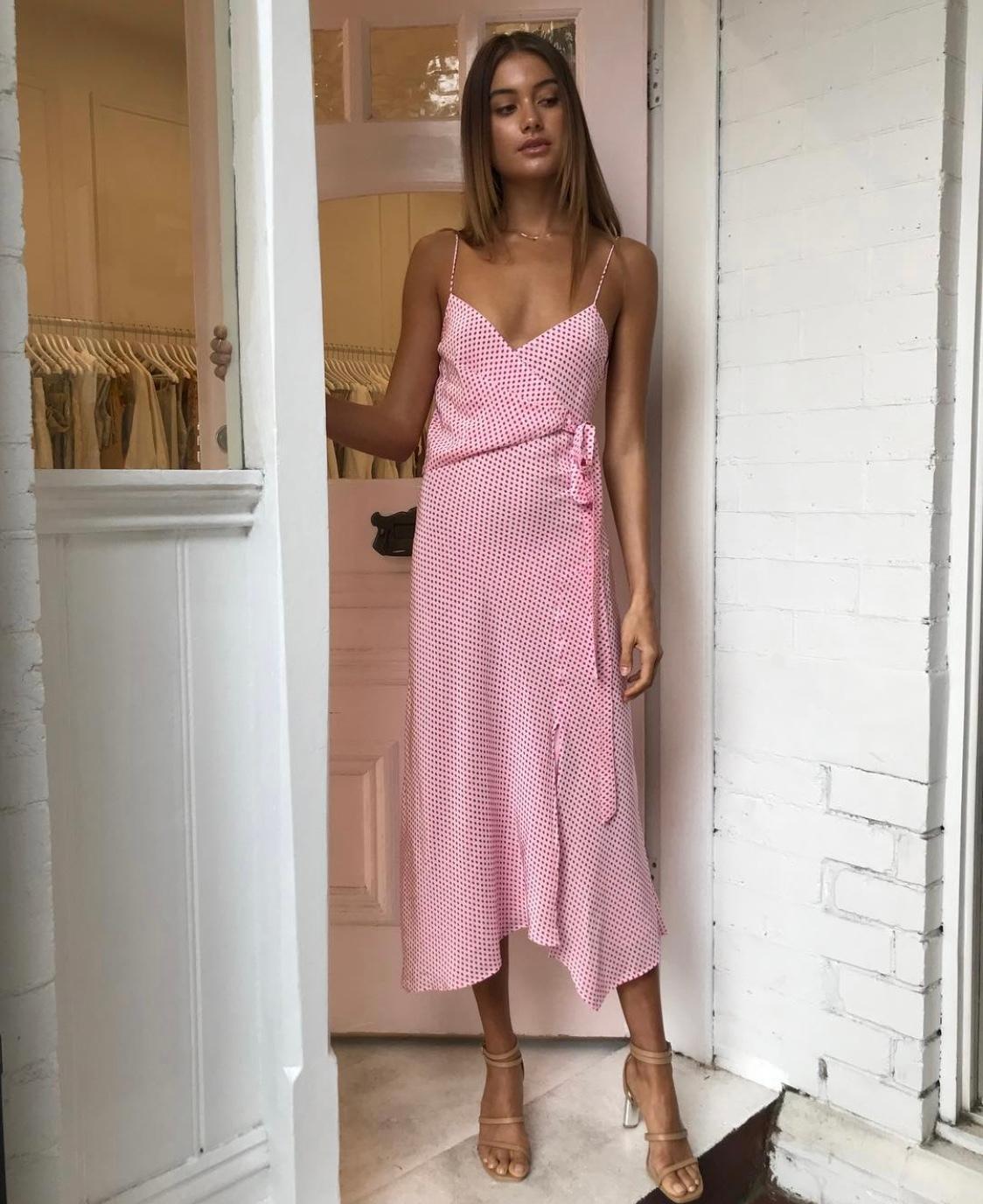 Bec & Bridge Love Sensation Wrap Dress Pink Size 12 - Image 1
