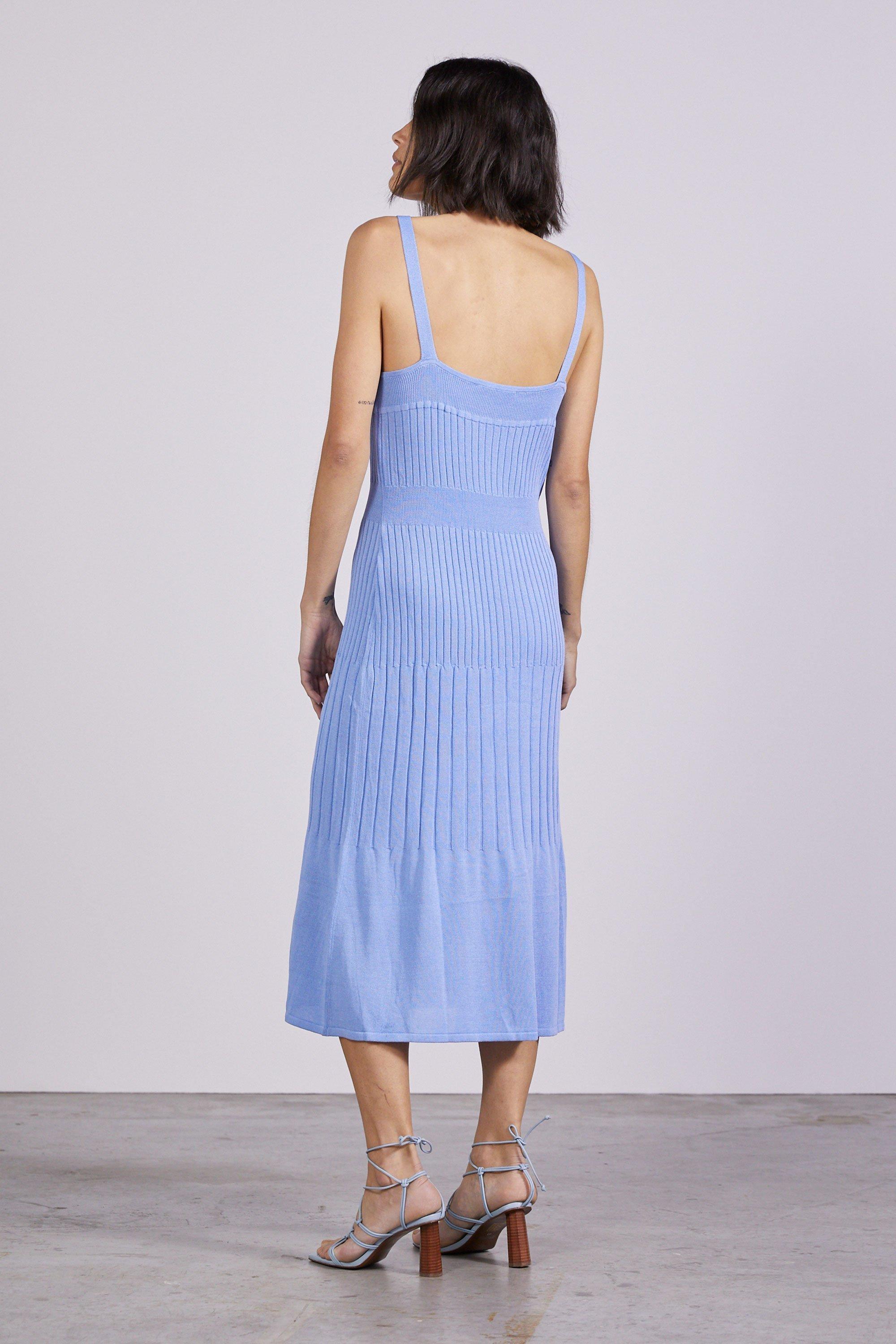 Third Form Flare Out Knit Slip Dress Cornflower Blue Size 8 - Image 2