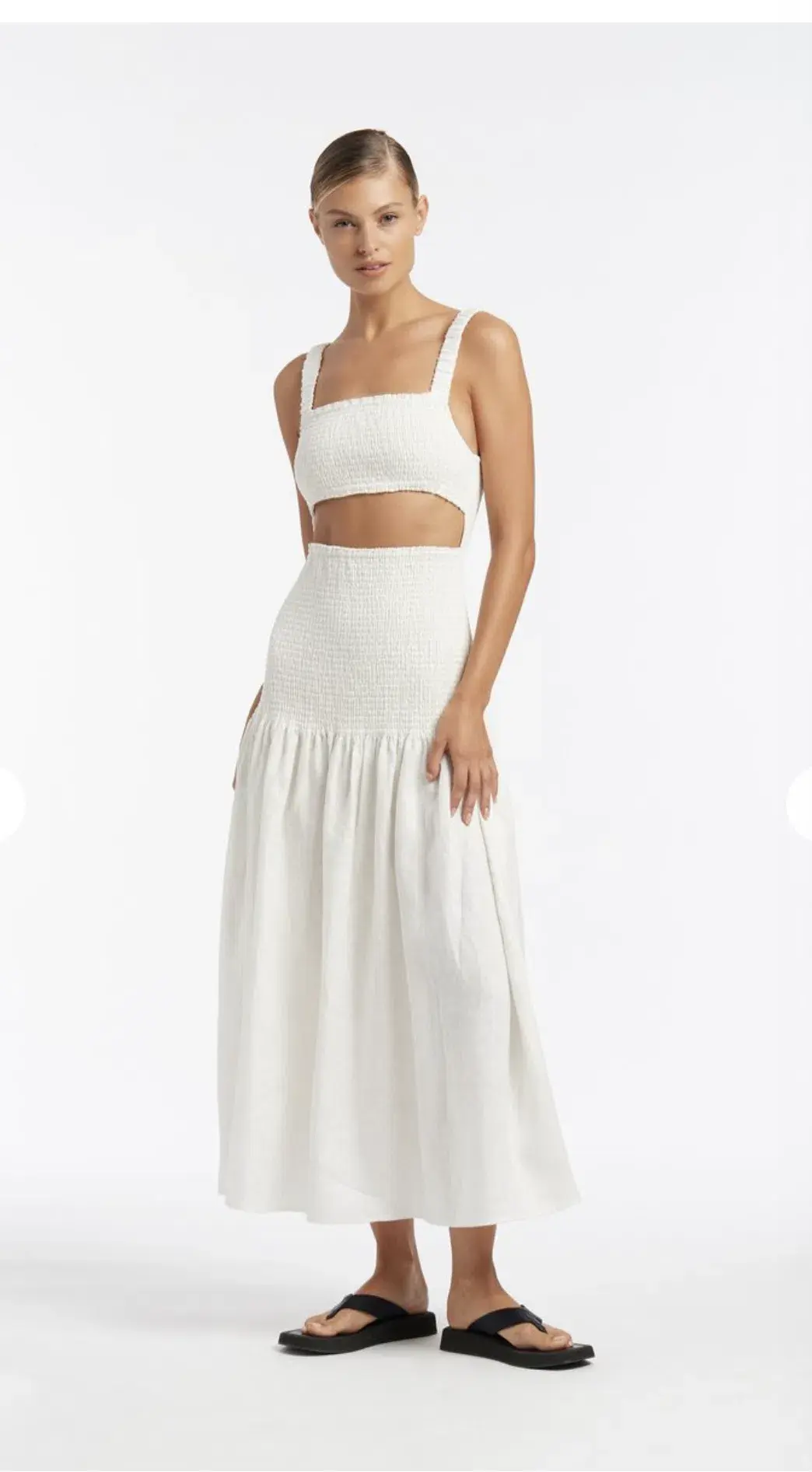 Sir The Label Madelyn Reversible Dress Midi White | AU 8 - Image 1