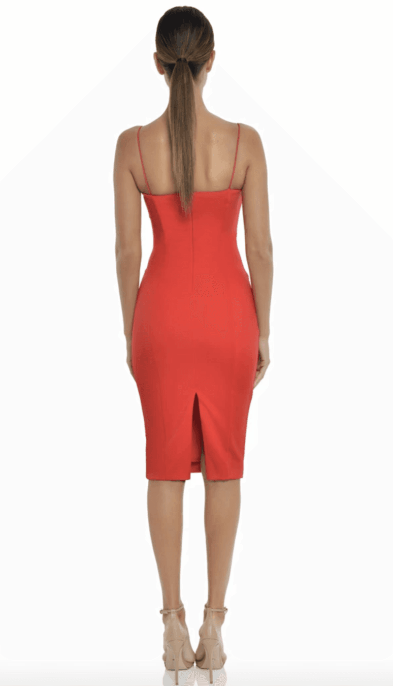 Misha Sophie Midi Dress Red Size 14 for rent on The Volte - main image