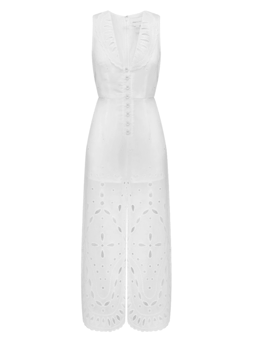 Alice McCall Porcelain Moonchild Jumpsuit White Size 8 - Image 4