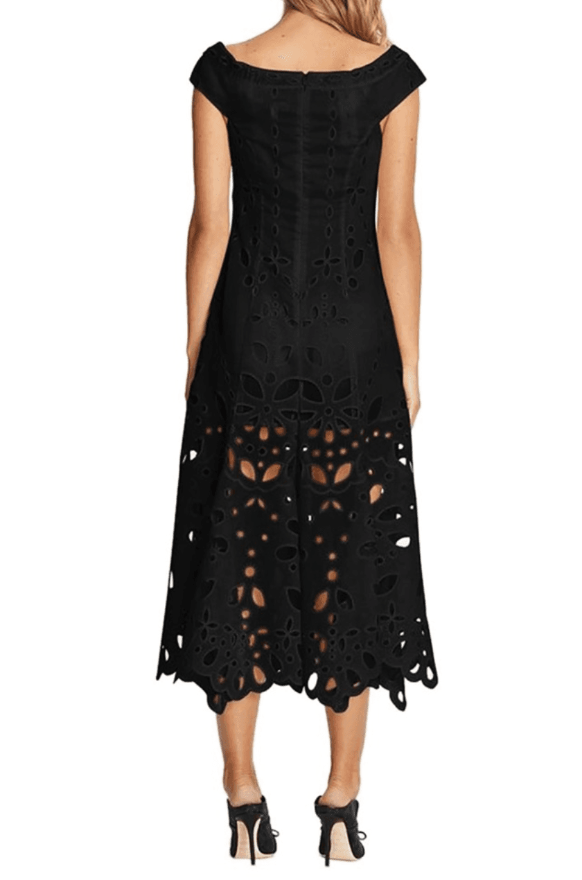Alice McCall Baudelaire Broderie Anglais Midi Dress Black Size 4 - Image 5