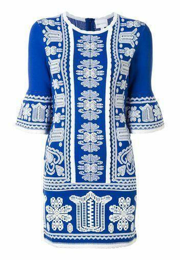 Alice McCall Devotion Jacket Mini Dress Royal Blue Print Size 4 for rent on The Volte - main image