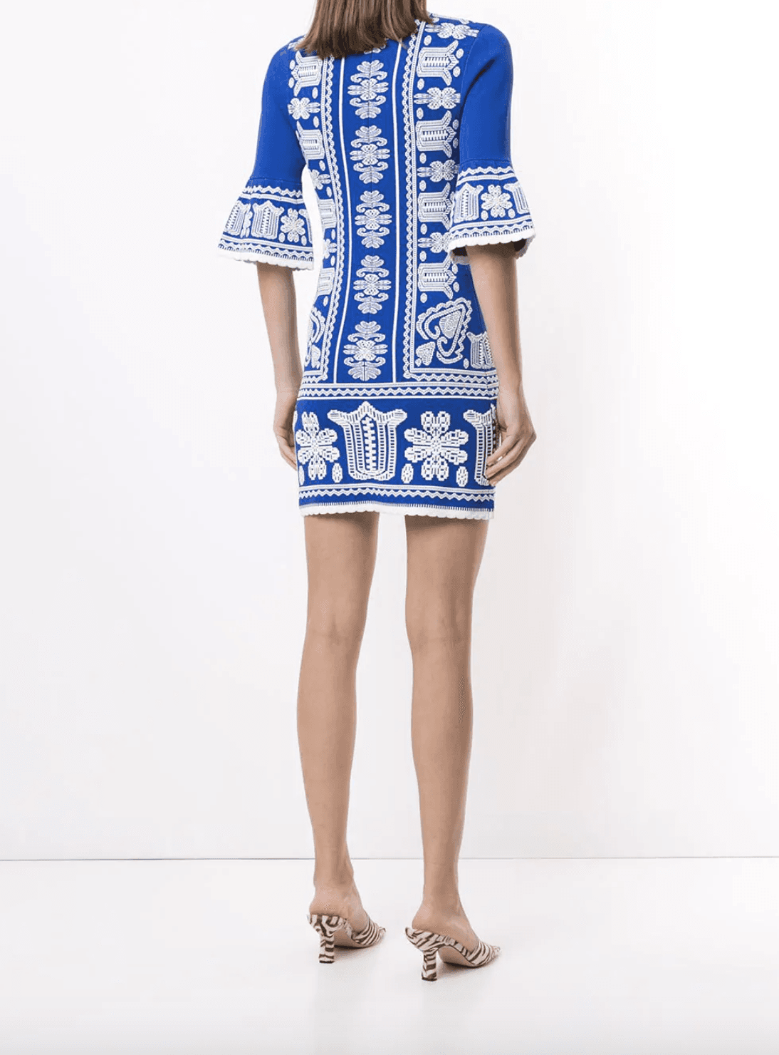 Alice McCall Devotion Jacket Mini Dress Royal Blue Print Size 4 - Image 3