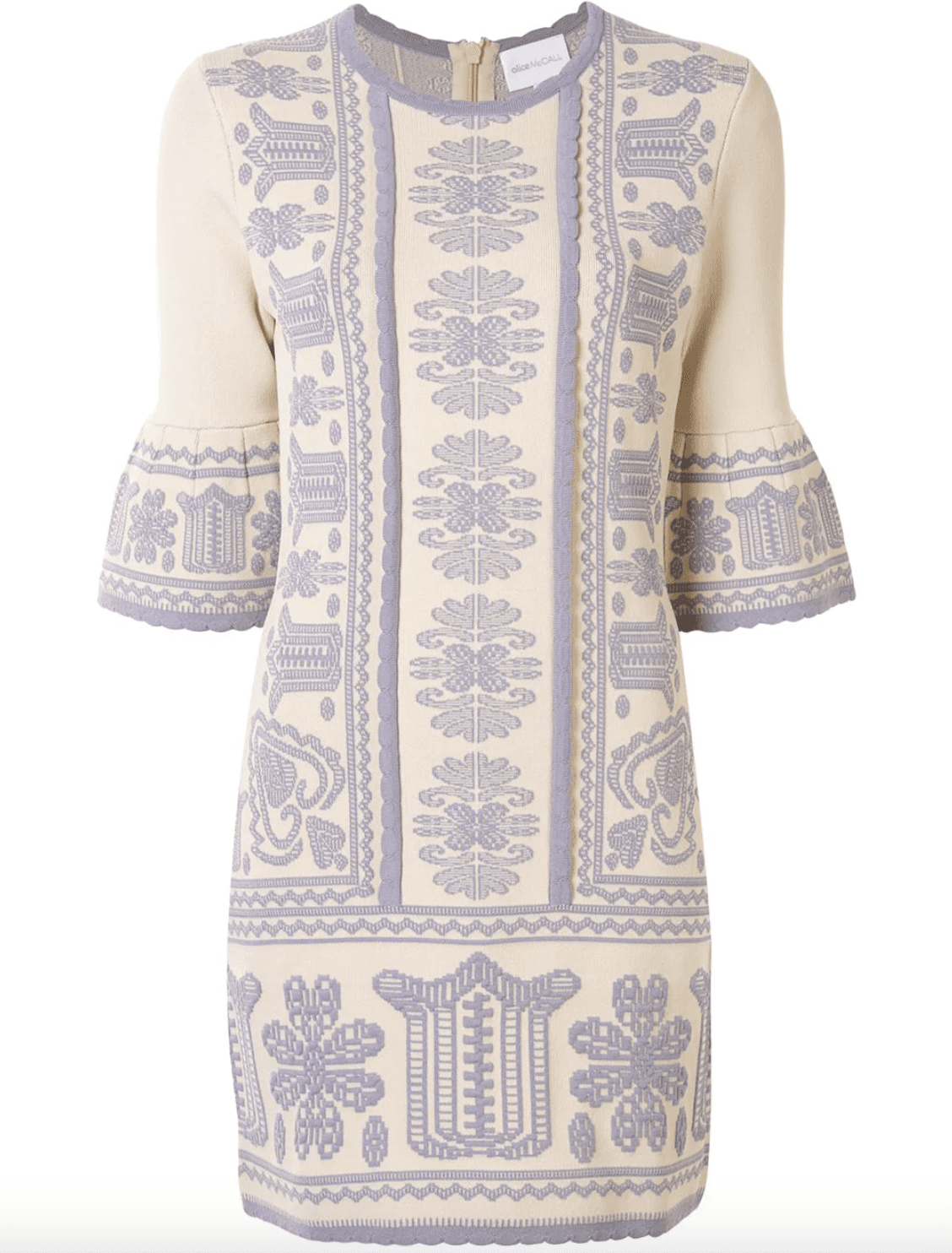 Alice McCall Devotion Jacket Mini Dress Oatmeal Print Size 4 - Image 5