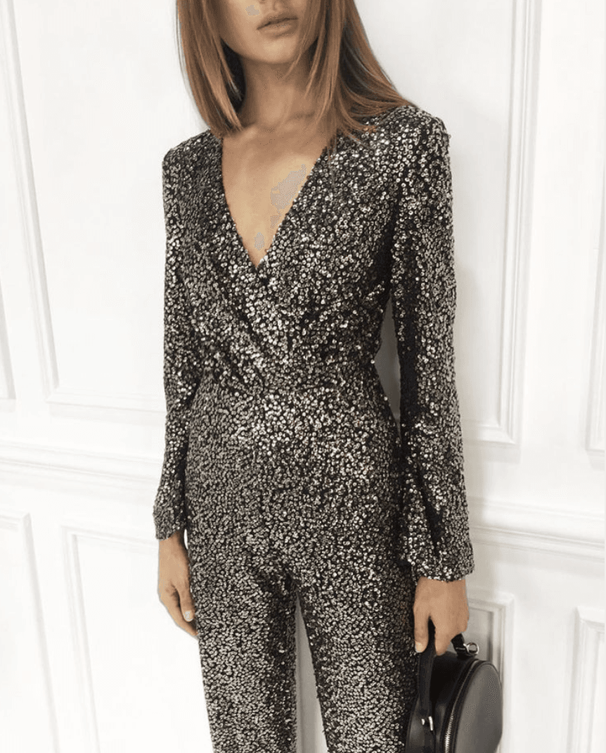 Misha Sharnie Pantsuit Gold Size 10/M  for rent on The Volte - main image