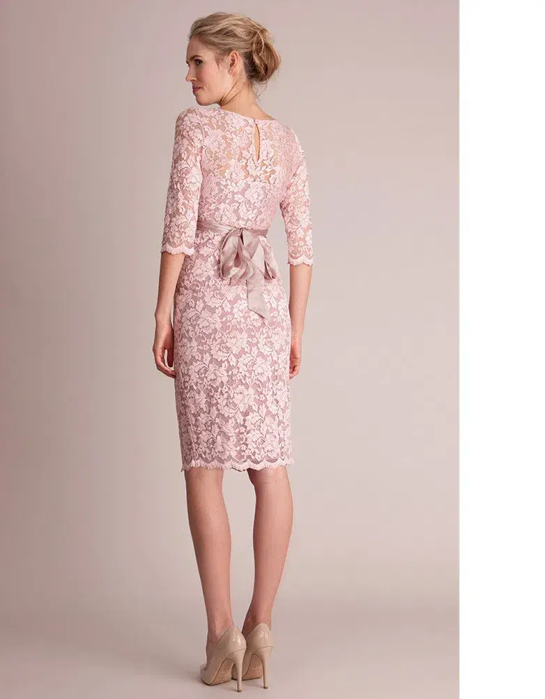 Seraphine Lace Maternity Cocktail Dress Blush Size 14 - Image 2