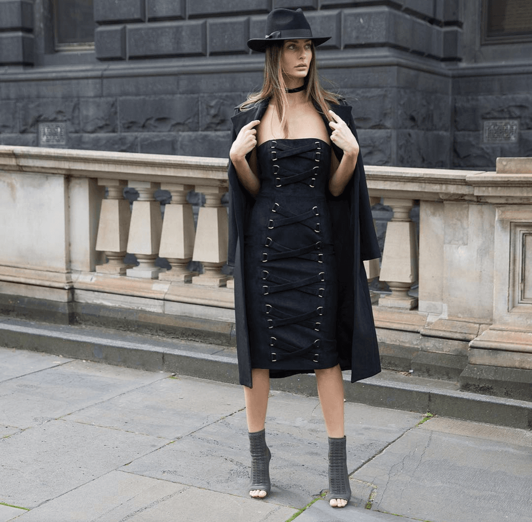 Misha Petra Dress Black Size 6 for rent on The Volte - main image