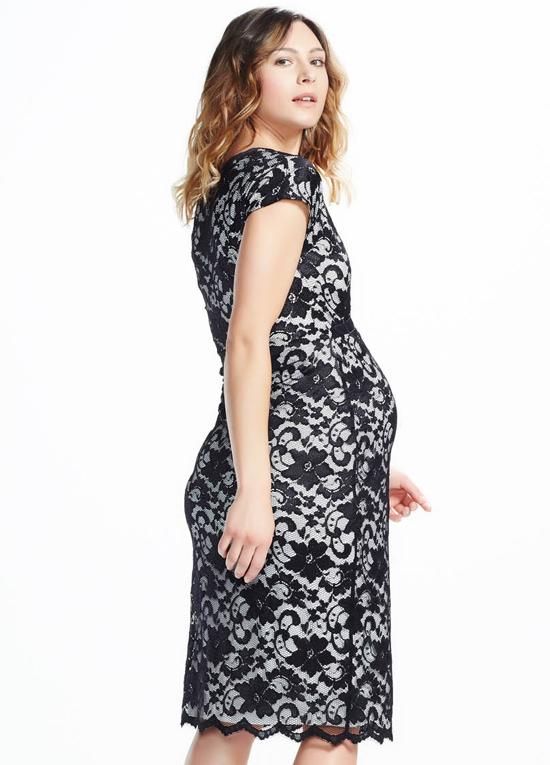 Soon Maternity Black Lace Anca Maternity Dress Size 8 - Image 2