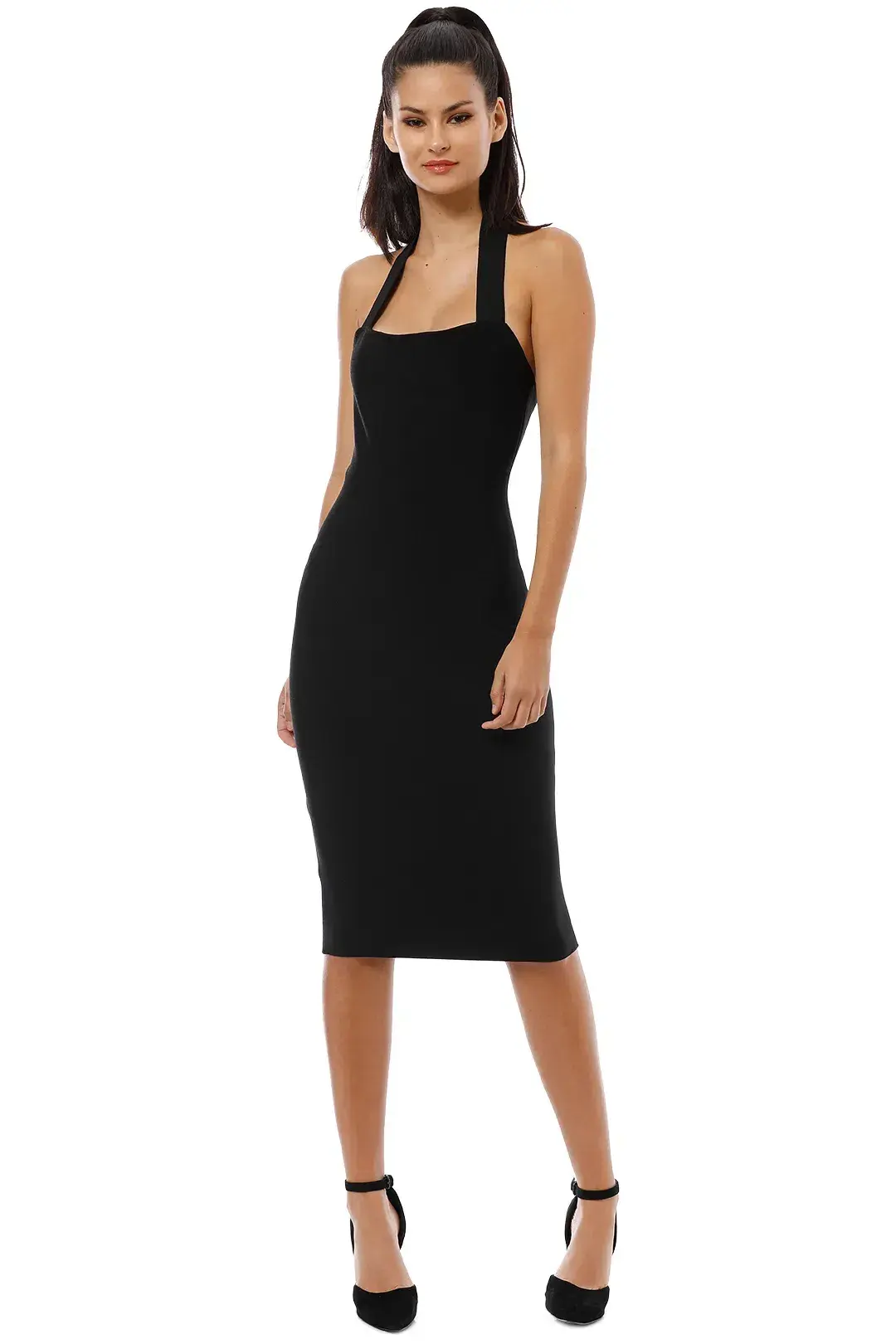 Misha Julia Midi Dress Black Size 8 - Image 1