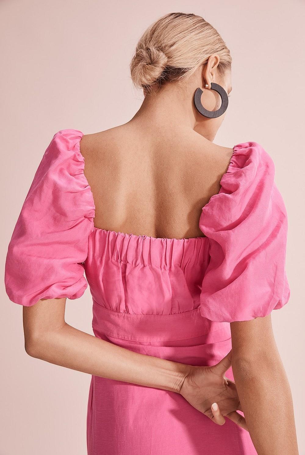 Country Road Full Sleeve Midi Dress Pink Size 8 - Image 2