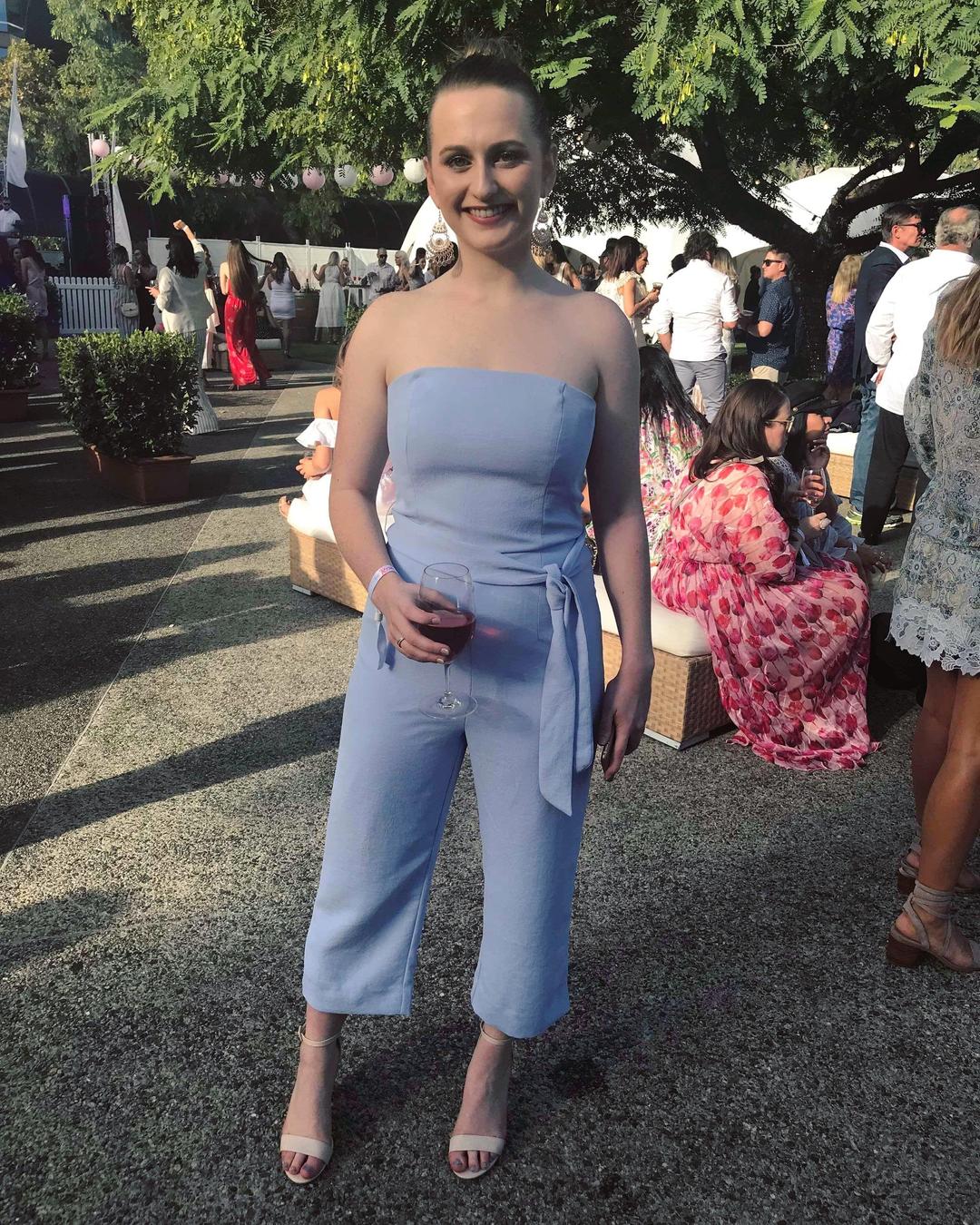 Kookai Oyster Jumpsuit in Ice Blue size 12 for rent on The Volte - main image