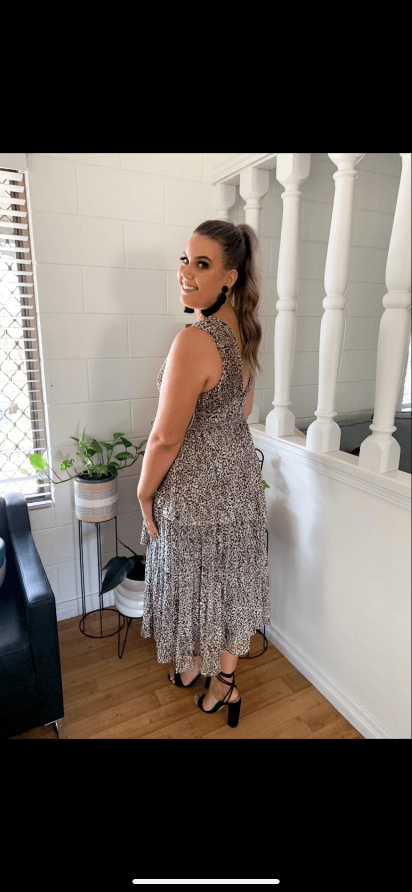 Talulah Sugar & Spice Midi Dress Print Size 12 - Image 2