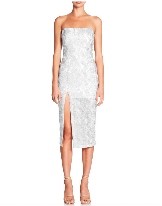Manning Cartell No Filter Strapless Dress Silver Size 10 - Image 3