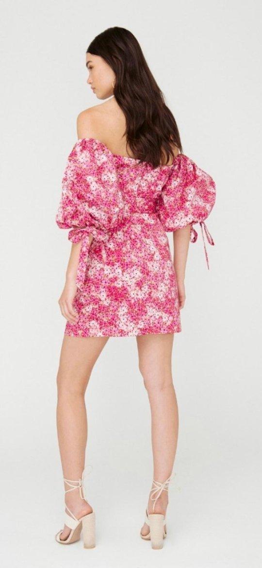 Sheike Ditsy Mini Dress Pink Floral Size 10 - Image 2