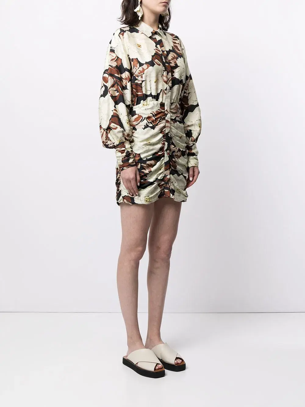 Sir The Label Vivienne Shirt Dress Mini Floral Print | AU 10 - Image 1