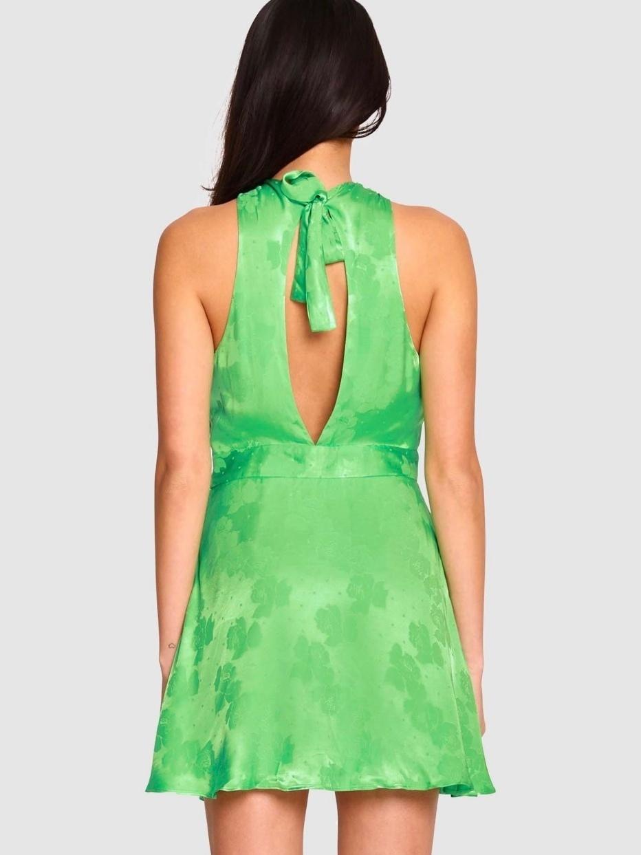 Alice McCall Memory Lane Satin Mini Dress Green Size 12 - Image 2