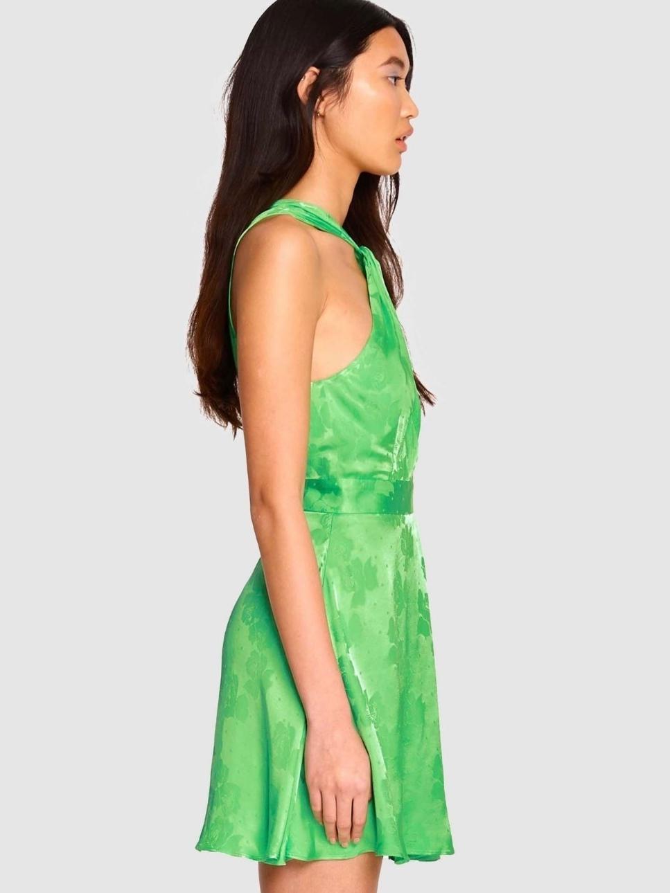 Alice McCall Memory Lane Satin Mini Dress Green Size 12 - Image 3