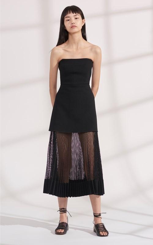 Dion Lee Net Pleat Dress Black Size 10 - Image 1