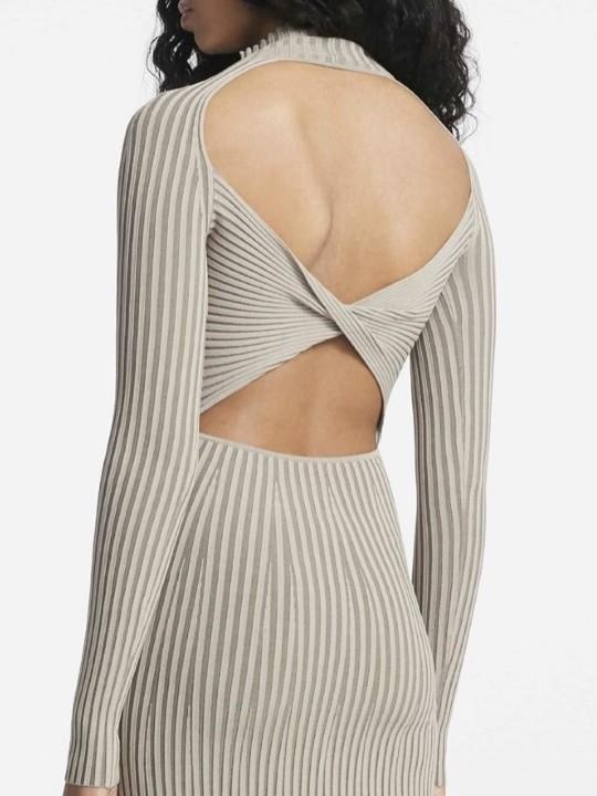 Dion Lee Rib Twist Dress Slate Green Size 8 - Image 3