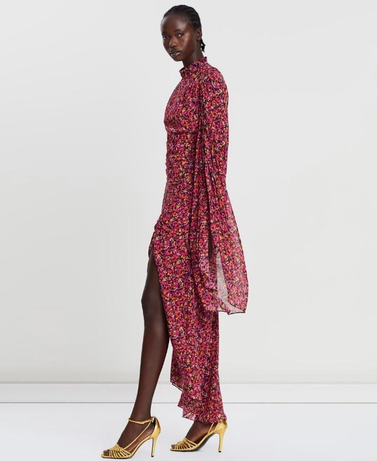 Camilla and Marc Lilia Ruched Dress Floral Size 6 - Image 4