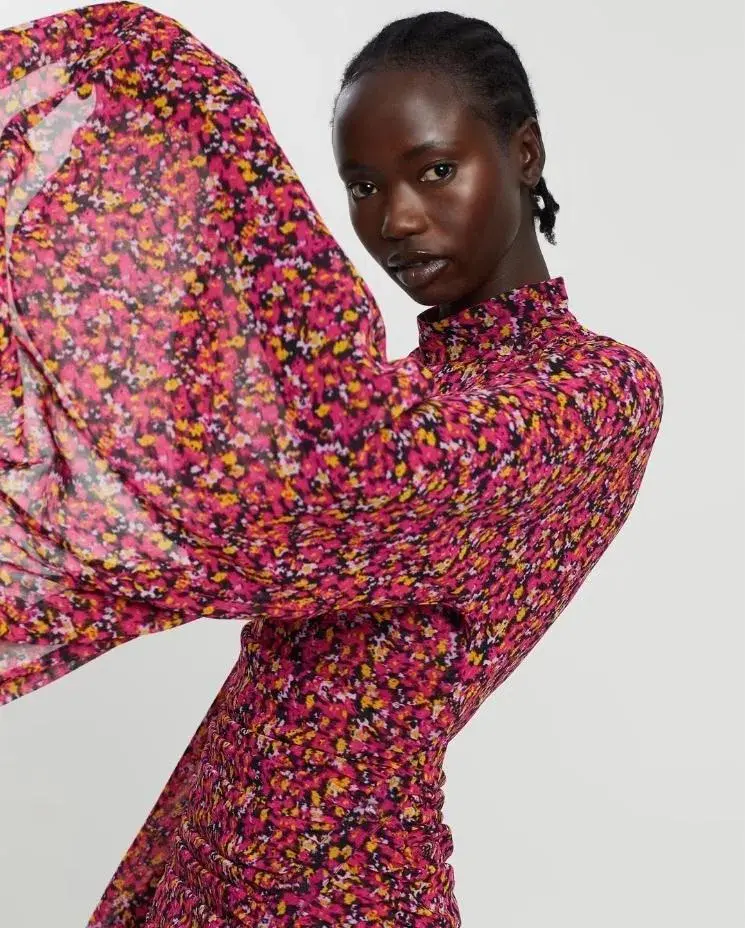 Camilla and Marc Lilia Ruched Dress Floral Size 6 - Image 2