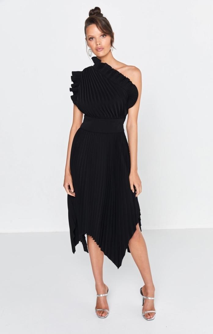 Mossman The Lady Like Dress Black Size 12 for rent on The Volte - main image