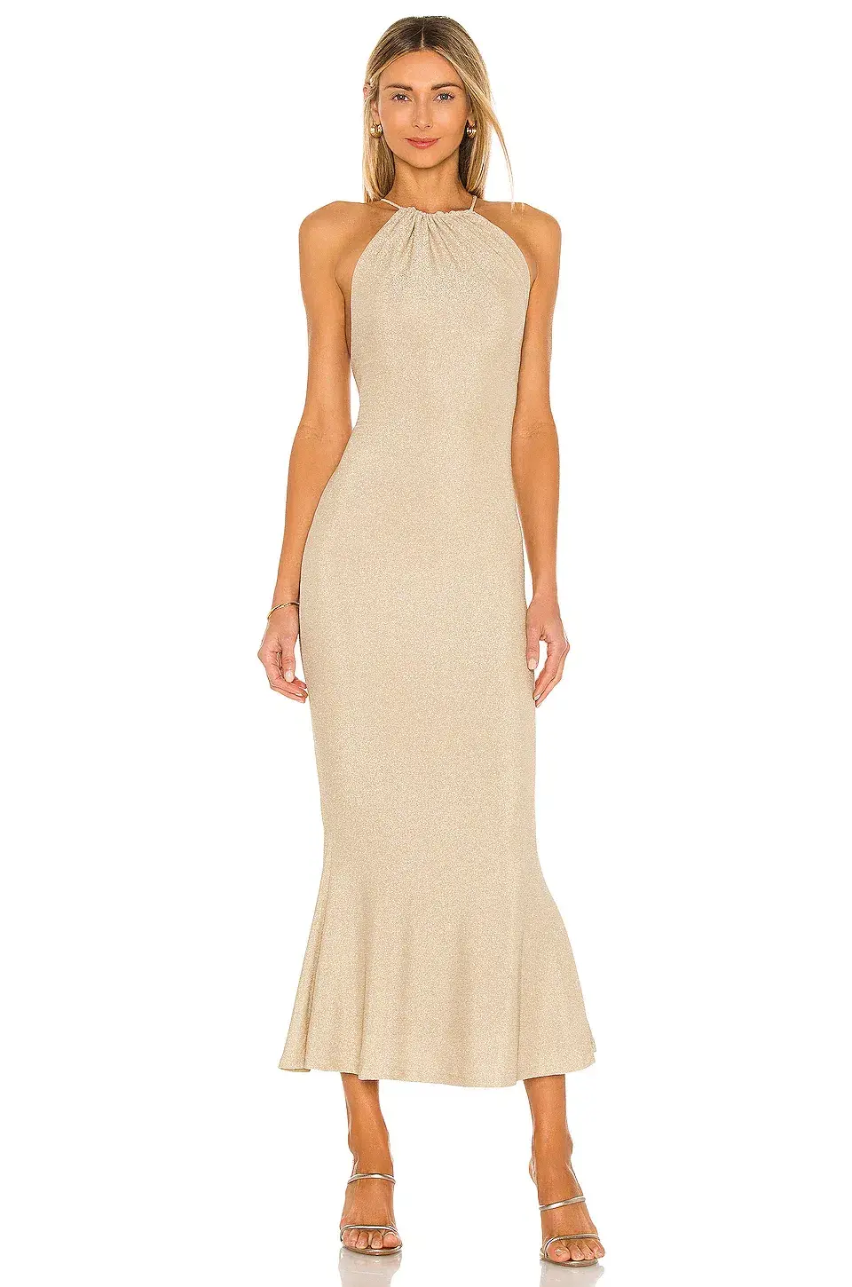 Misha Greta Dress Gold Size 6 - Image 1