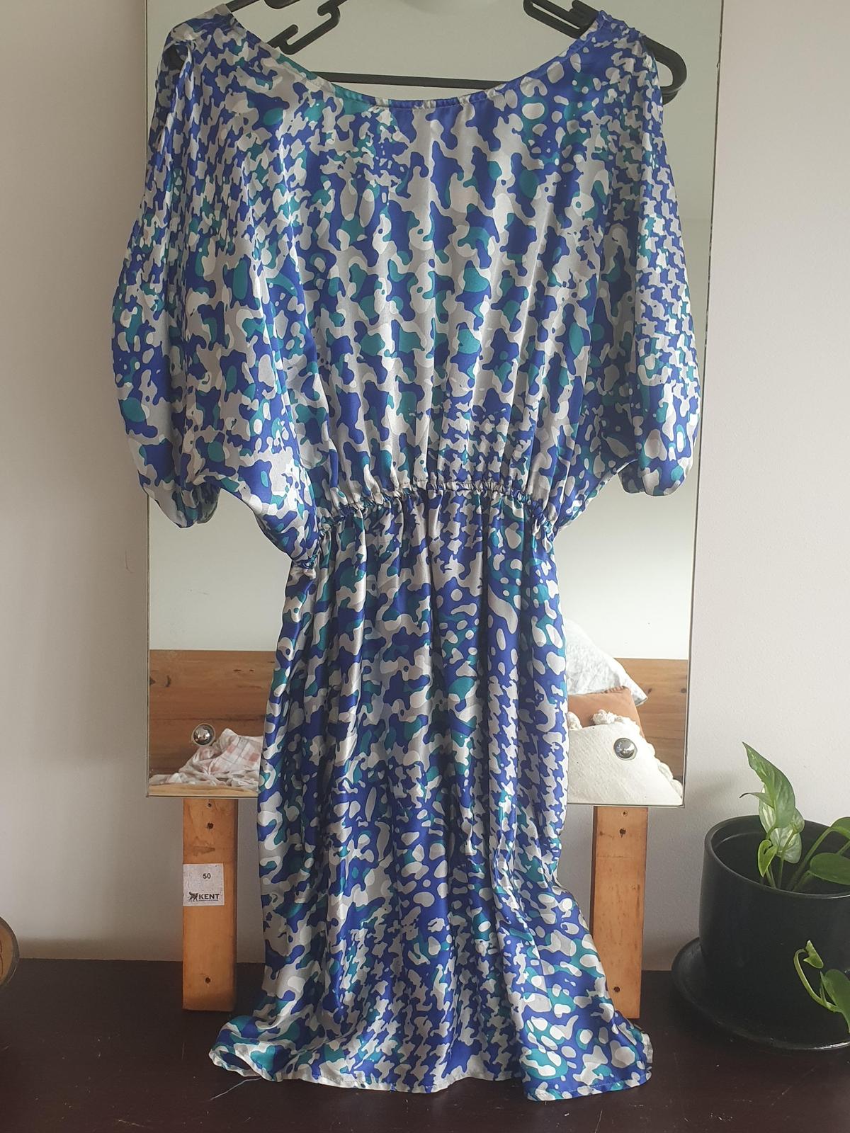 Mademoiselle st barths silk blue cocktail dress - Image 1