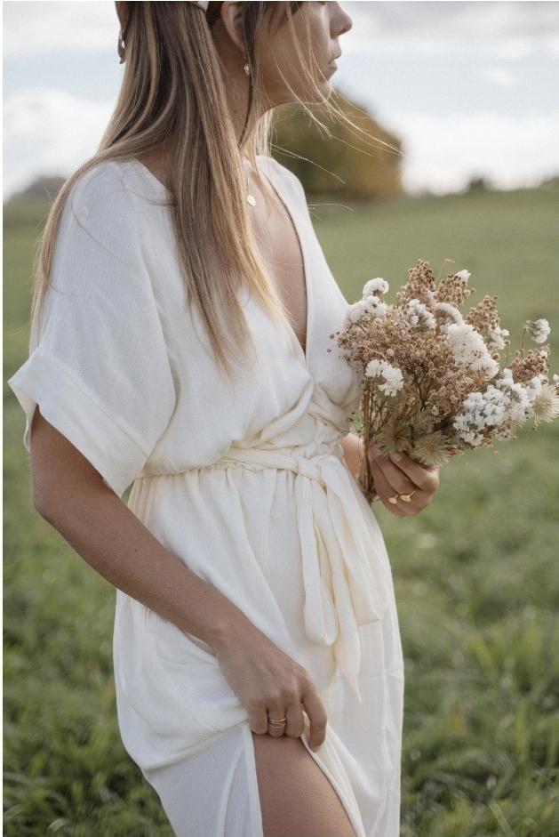 Melody maxi dress buttercream for rent on The Volte - main image