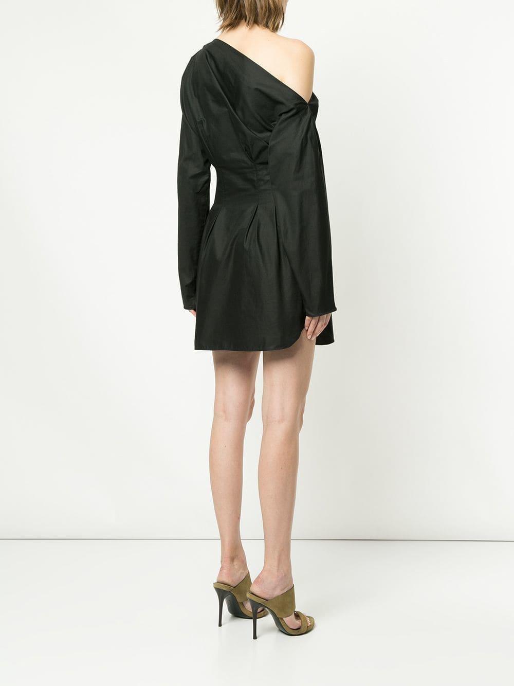 Camilla & Marc Steinem Off Shoulder Dress Black Size 8 for rent on The Volte - main image