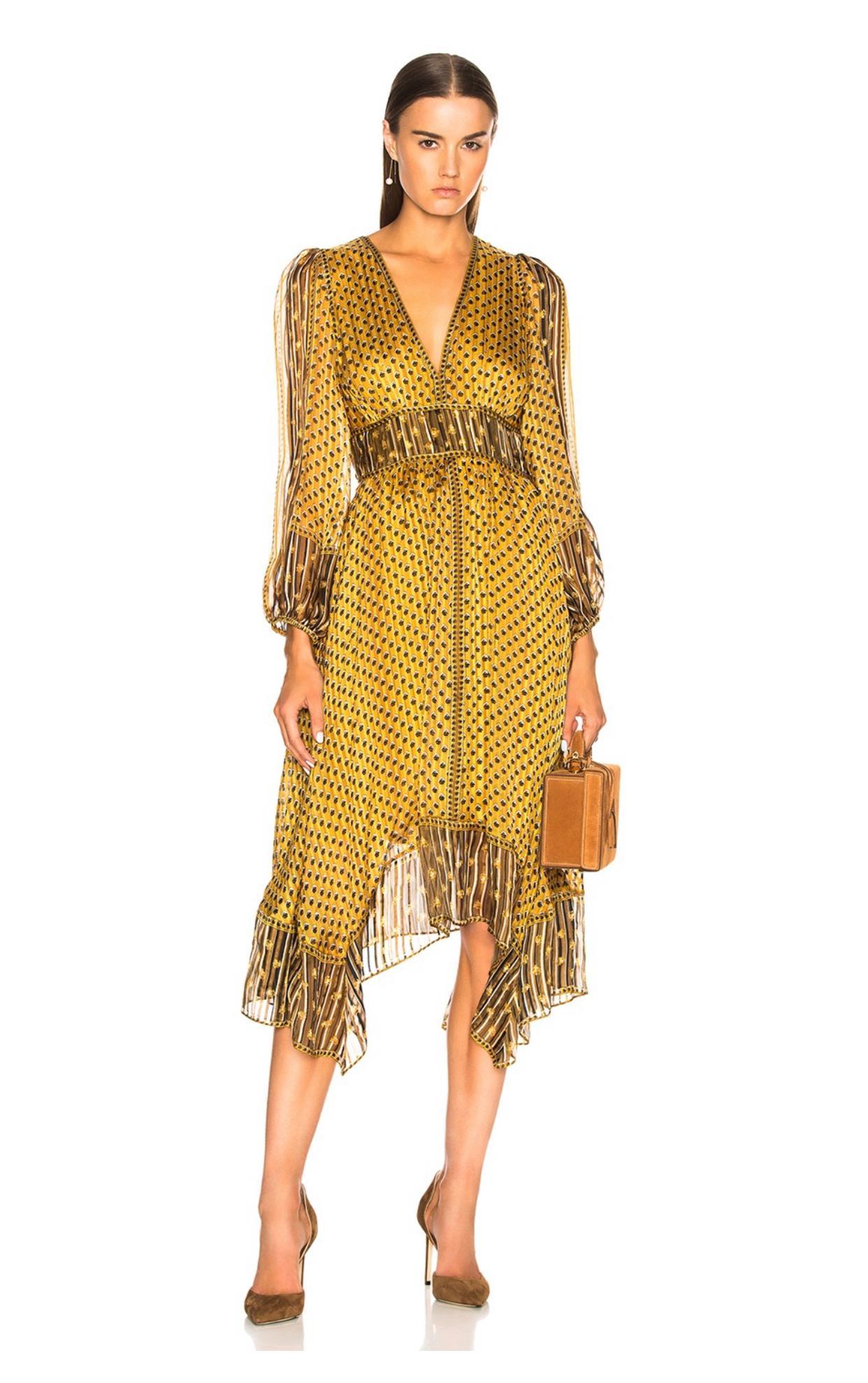 Ulla Johnson Amabelle Dress Gold Size 6 - Image 1