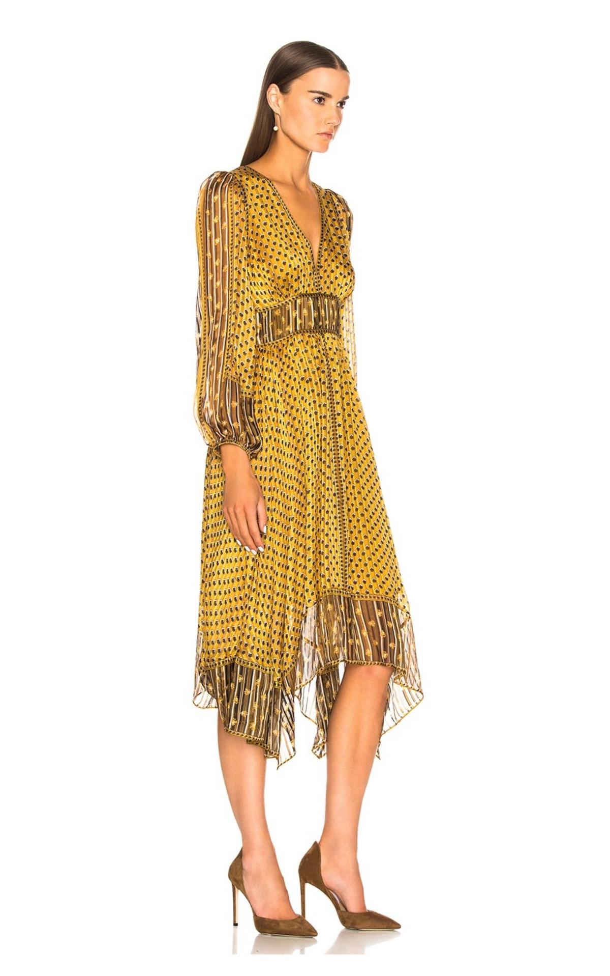 Ulla Johnson Amabelle Dress Gold Size 6 - Image 2