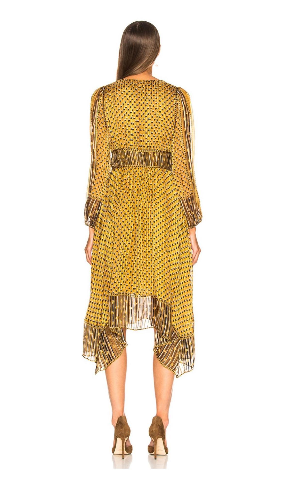 Ulla Johnson Amabelle Dress Gold Size 6 - Image 3