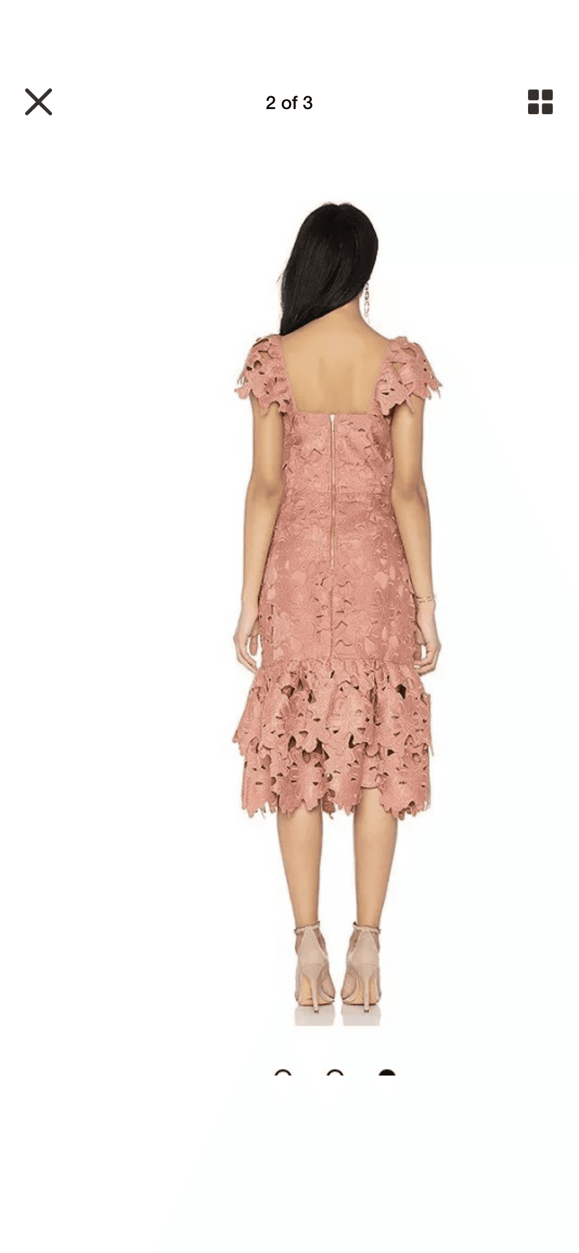 Saylor donna Dress Terrecotta Size 10 - Image 3