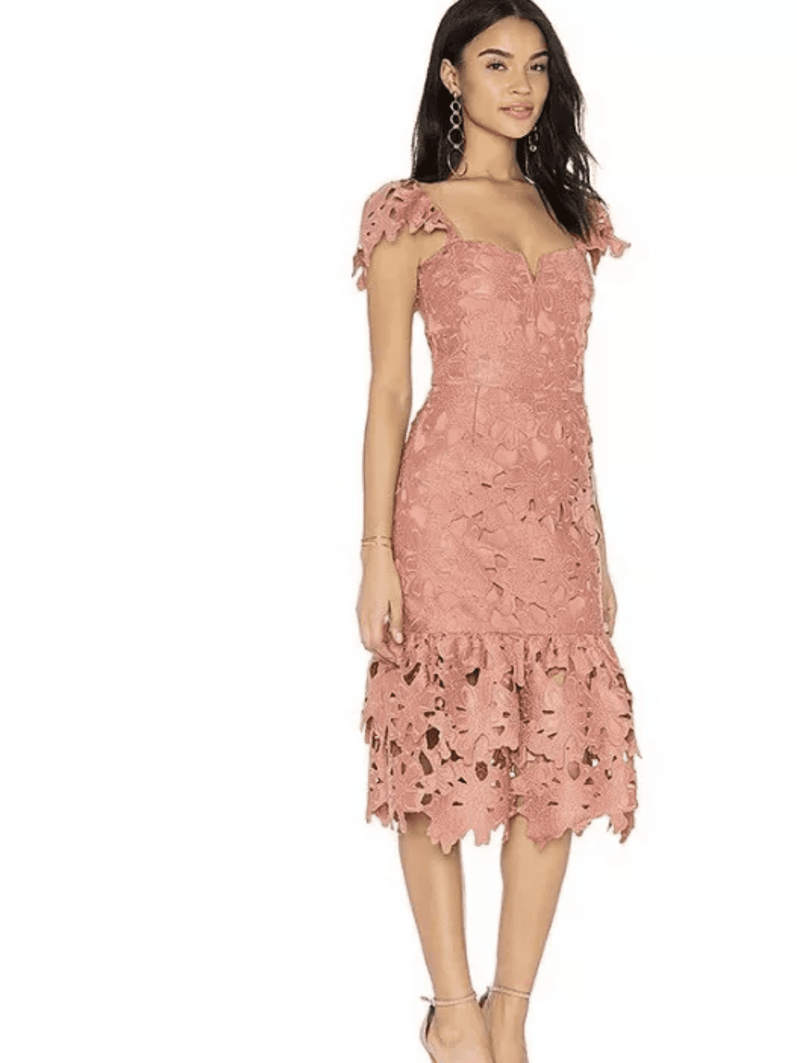 Saylor donna Dress Terrecotta Size 10 - Image 1