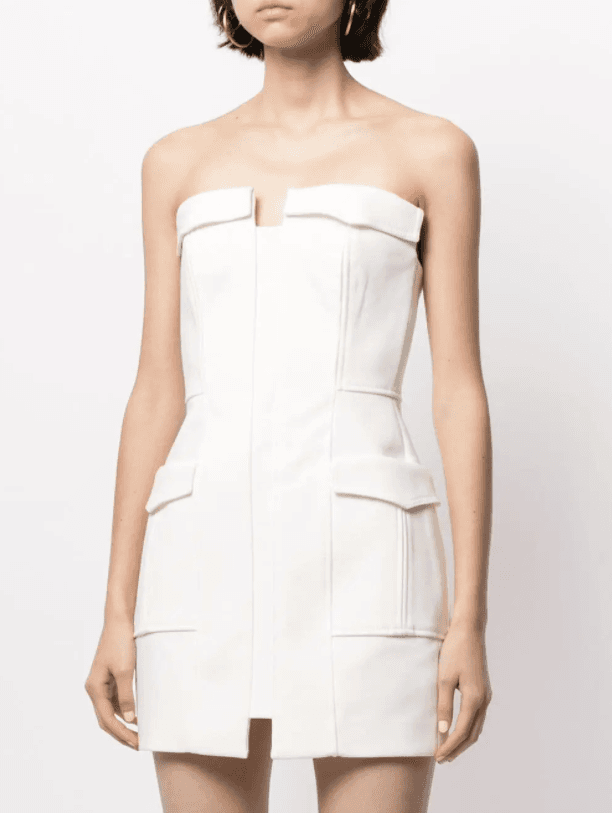 Dion Lee Pocket Bustier Mini Dress White Size 8  - Image 2
