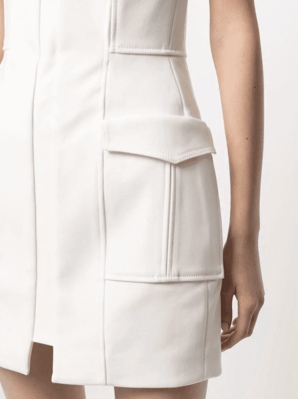 Dion Lee Pocket Bustier Mini Dress White Size 8  - Image 4
