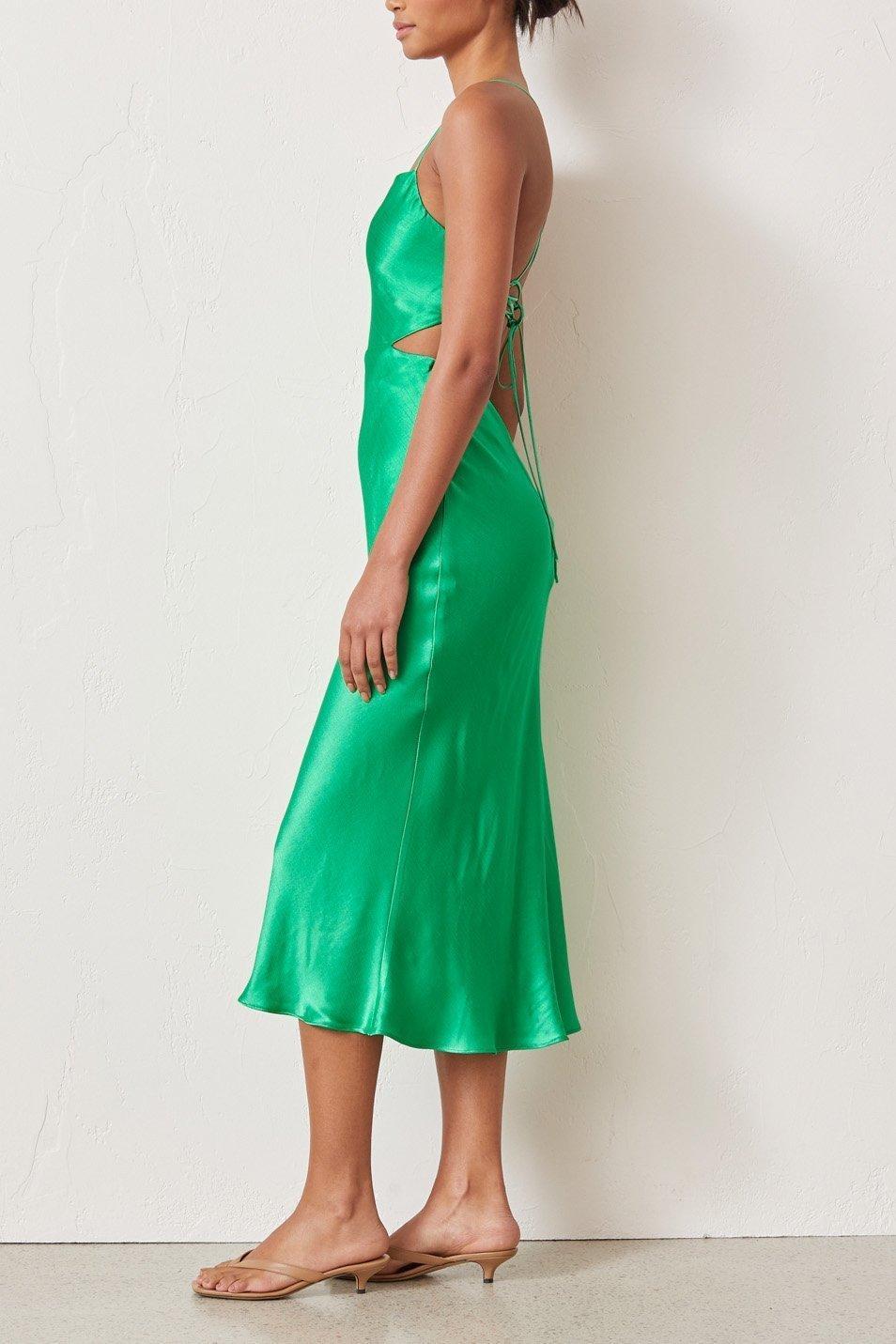 Bec & Bridge Loren Cut Out Midi Dress Green Size 8 - Image 3