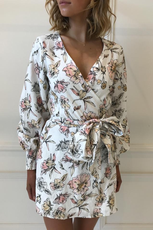 By Nicola Snow Queen Wrap Mini Dress Floral Size 10  for rent on The Volte - main image