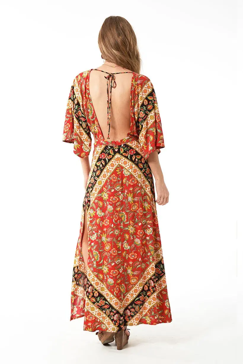 Spell and The Gypsy Lolita Cutout Dress Print Size 8 - Image 2