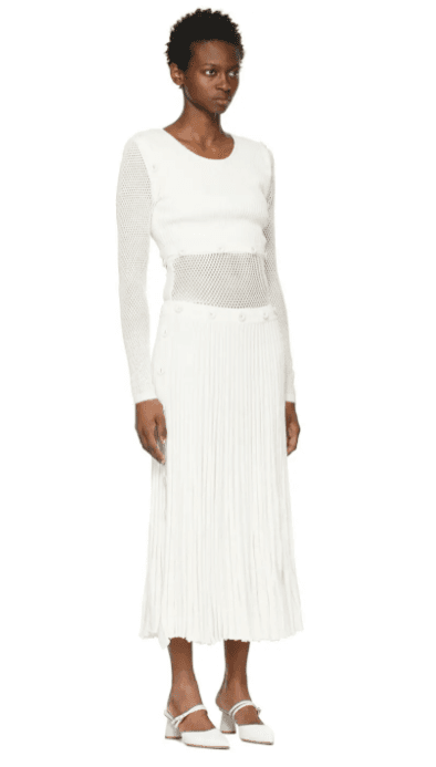 Christopher Esber  Deconstructed Knit Dress White Size 8 - Image 2