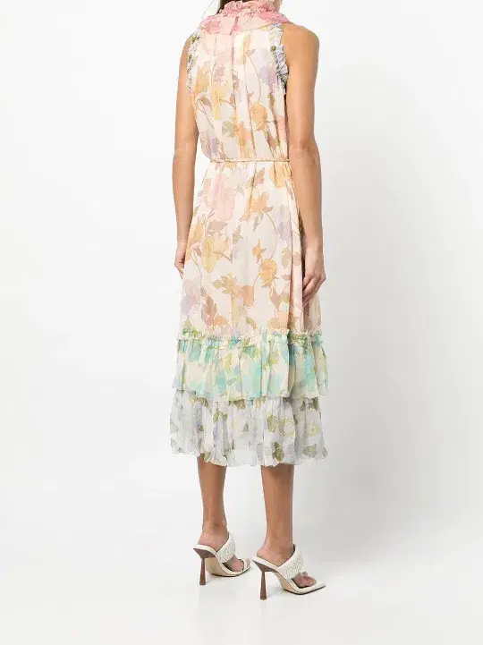 Zimmermann Tempo Frilled Midi Dress Print Size 14 for rent on The Volte - main image