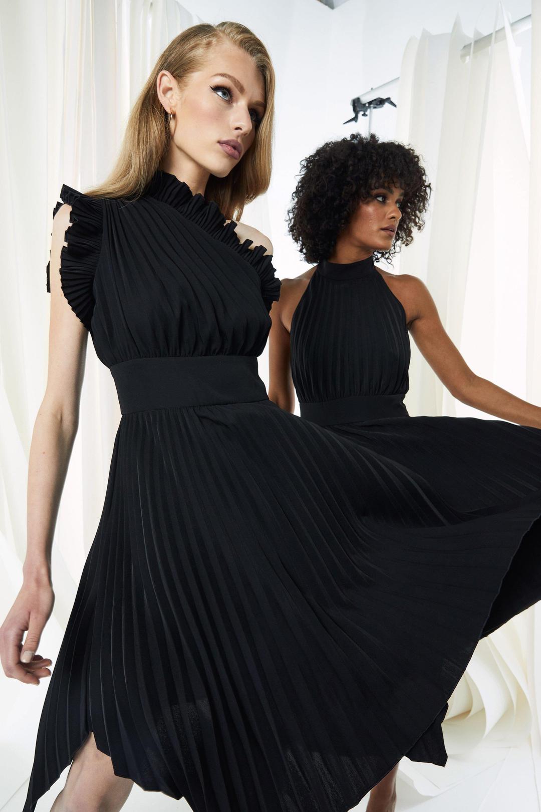 Mossman The Lady Like Midi Dress Black Size 8 for rent on The Volte - main image