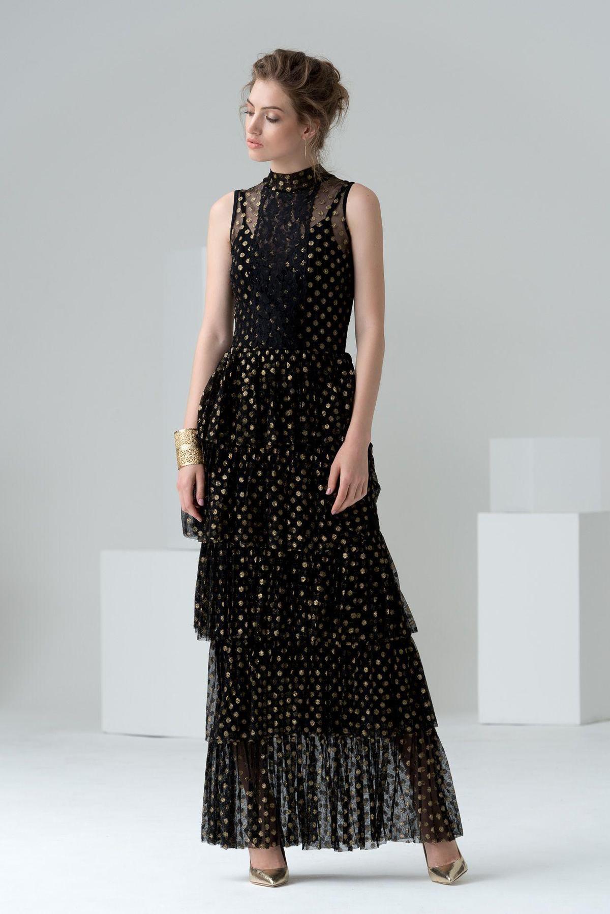 Bodyfrock Calle gown black & gold size 10 - Image 1